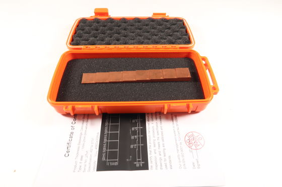 Metryczny 8 Stopni grubość miedzi od 1 do 8 mm NDT Ultrasonic Calibration Block
